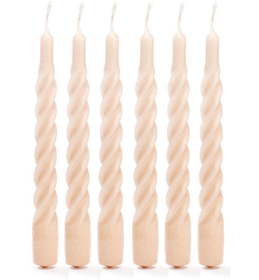Anna + Nina - Twisted Candle Nude - Set of 6 - HAYGEN