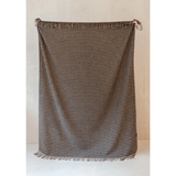 The Tartan Blanket Co - Lambswool Blanket - Camel Houndstooth - HAYGEN