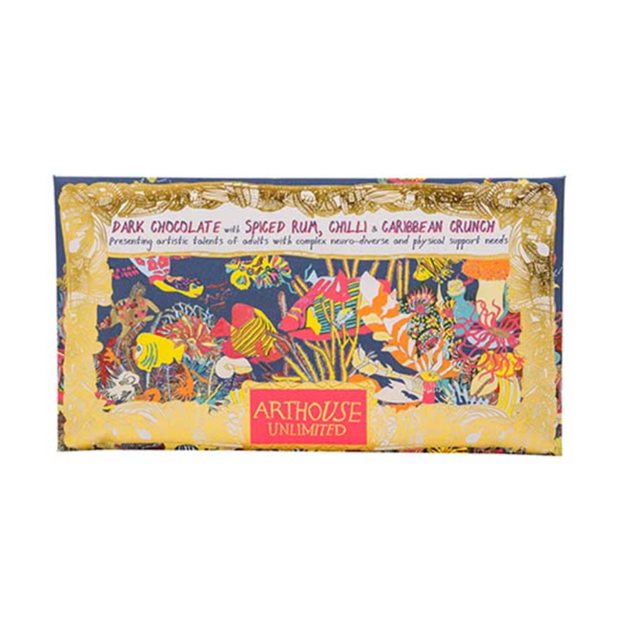 Arthouse - Chocolate Bar Angels of The Deep - Dark Chocolate with Spiced Rum, Chilli, and Caribbean Crunch - HAYGEN