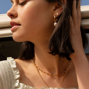 Paperclip Link Chain Necklace - Gold - HAYGEN