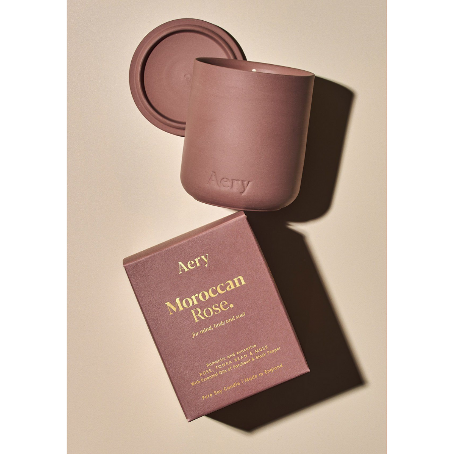 Aery - Moroccan Rose Scented Candle - HAYGEN
