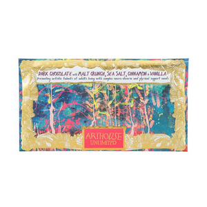 ArtHouse - Chocolate Bar Underwater - Dark Chocolate with Malt Crunch, Sea Salt, Cinnamon & Vanilla - HAYGEN