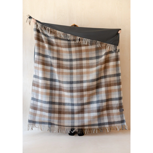 Recycled Picnic Blanket - Neutral Check - HAYGEN