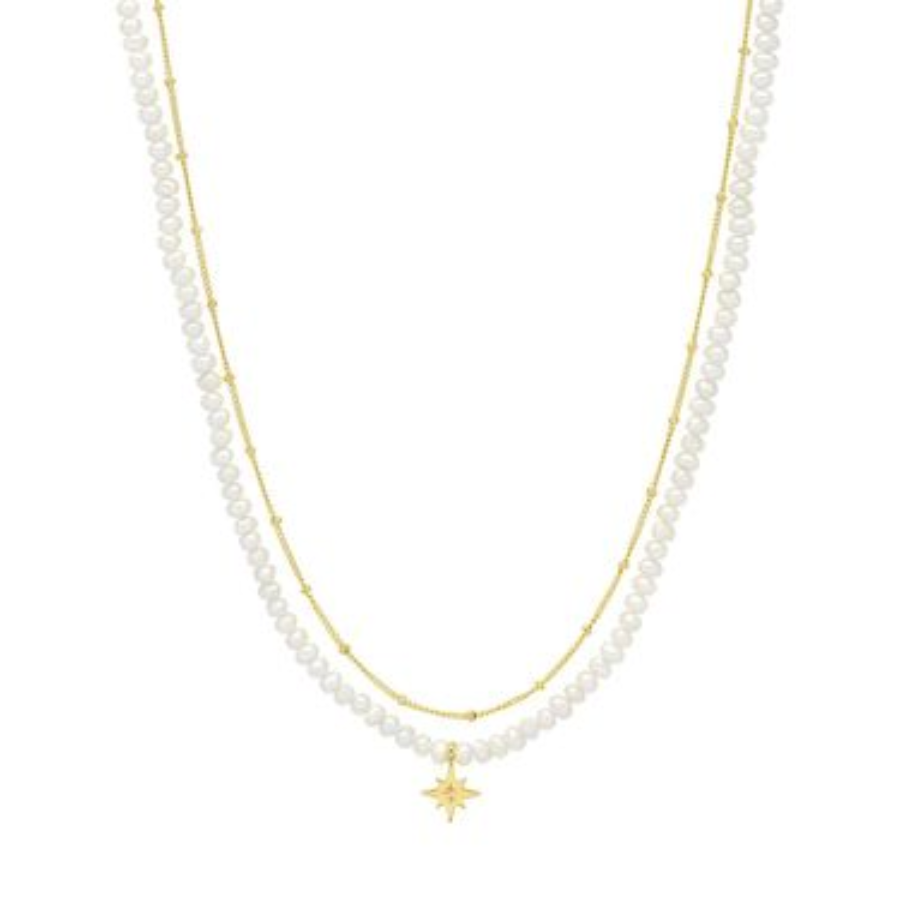 Pearl Northern Star Double Necklace - HAYGEN