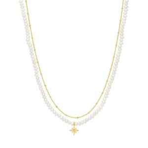 Pearl Northern Star Double Necklace - HAYGEN