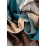 The Tartan Blanket Co - Lambswool Blanket - Teal Block Check - HAYGEN