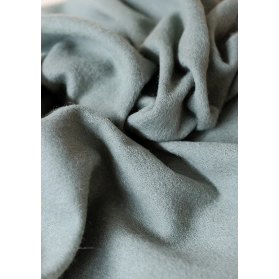 The Tartan Blanket Co - Lambswool Blanket - Sage Melange - HAYGEN