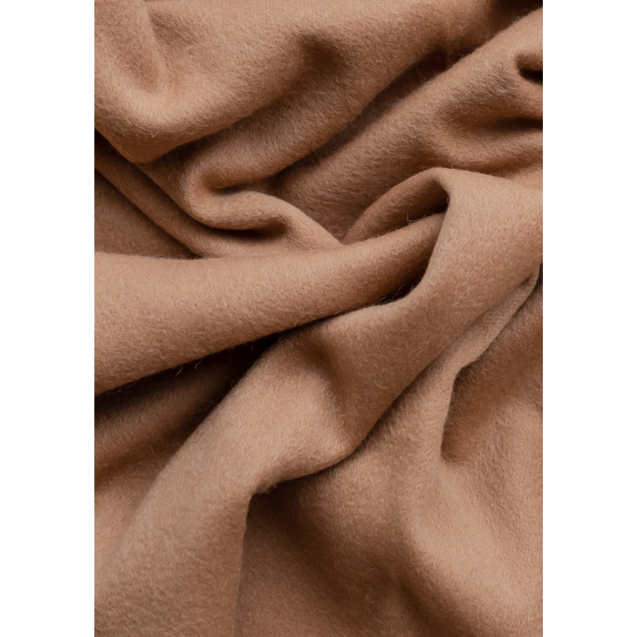 The Tartan Blanket Co - Lambswool Blanket - Camel - HAYGEN