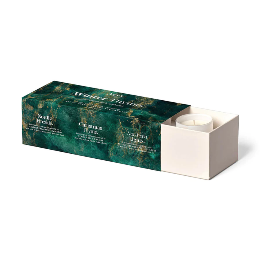 Aery - Winter Thyme Set of Three - Votive Candles - HAYGEN