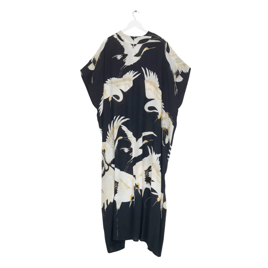 One Hundred Stars - Margeux Kaftan Stork Black - HAYGEN