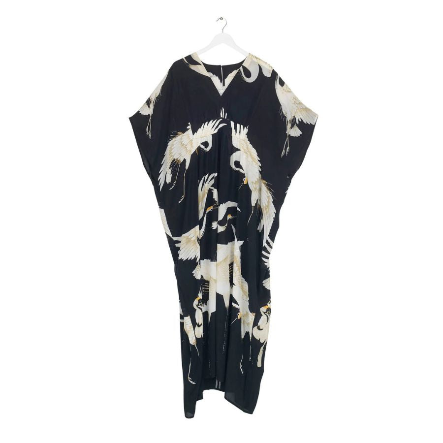 One Hundred Stars - Margeux Kaftan Stork Black - HAYGEN