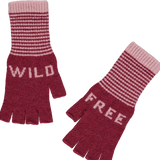 Quinton & Chadwick - WILD & FREE Fingerless Gloves - Rhubarb/Pink - HAYGEN