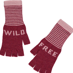 Quinton & Chadwick - WILD & FREE Fingerless Gloves - Rhubarb/Pink - HAYGEN