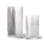 Clear Ribbed Vase - HAYGEN