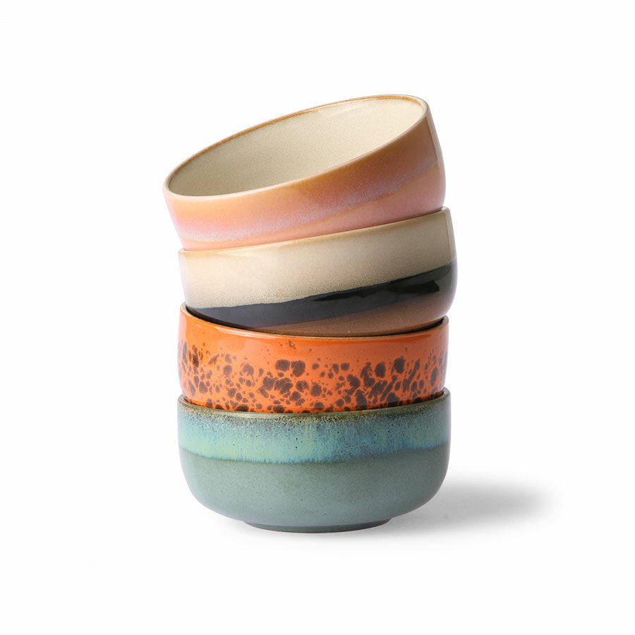 HKliving - 70s Ceramic Dessert Bowls Set of 4 - Sirius - HAYGEN