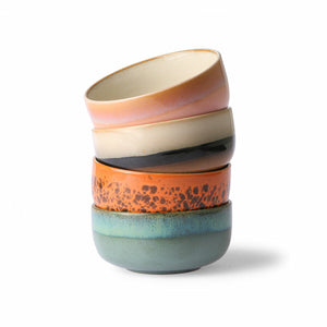HKliving - 70s Ceramic Dessert Bowls Set of 4 - Sirius - HAYGEN