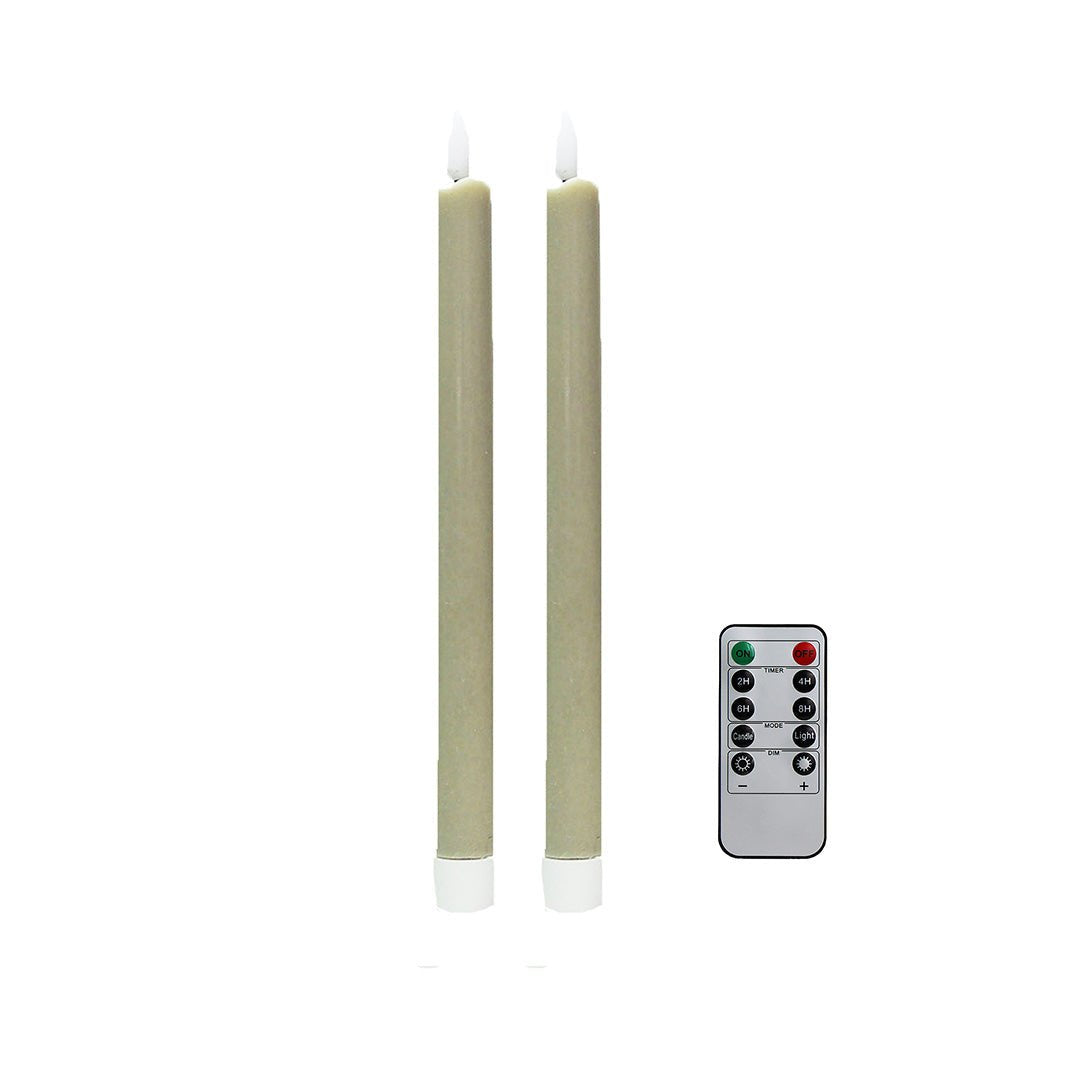 Addison Ross - Cappuccino Wax Led Candles - Set Of 2 - HAYGEN