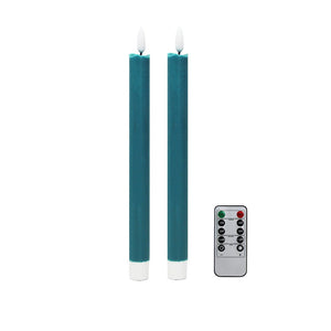 Addison Ross - Chambray Blue Wax Led Candles - Set Of 2 - HAYGEN