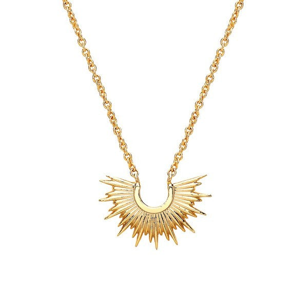 Estella Bartlett - Half Sunburst Necklace Gold Plated - HAYGEN