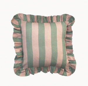 Amuse la Bouche - Sage & Blush stripe Cushion - HAYGEN