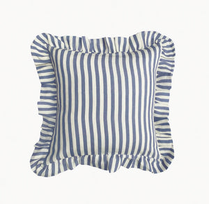 Amuse la Bouche - Blue candy stripe Cushion - HAYGEN