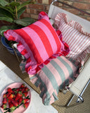 Amuse la Bouche - Sage & Blush stripe Cushion - HAYGEN