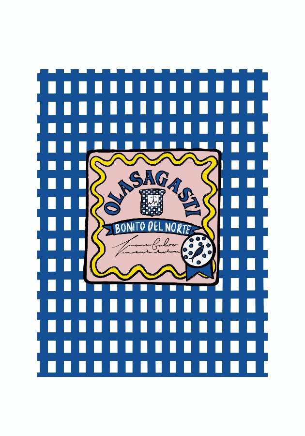 Gingham anchovies Print - A2 - HAYGEN