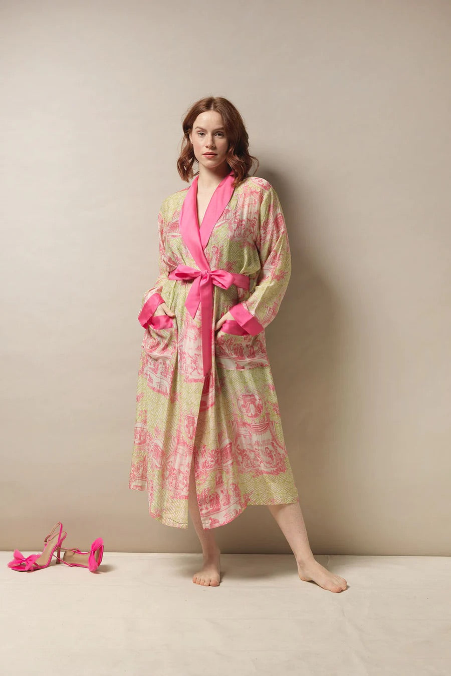 One Hundred Stars - Gown Ancient Columns Olive - HAYGEN