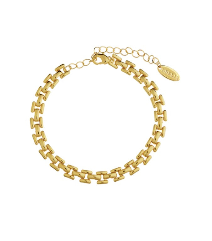 Slim Vintage Link Chain Bracelet - Gold - HAYGEN