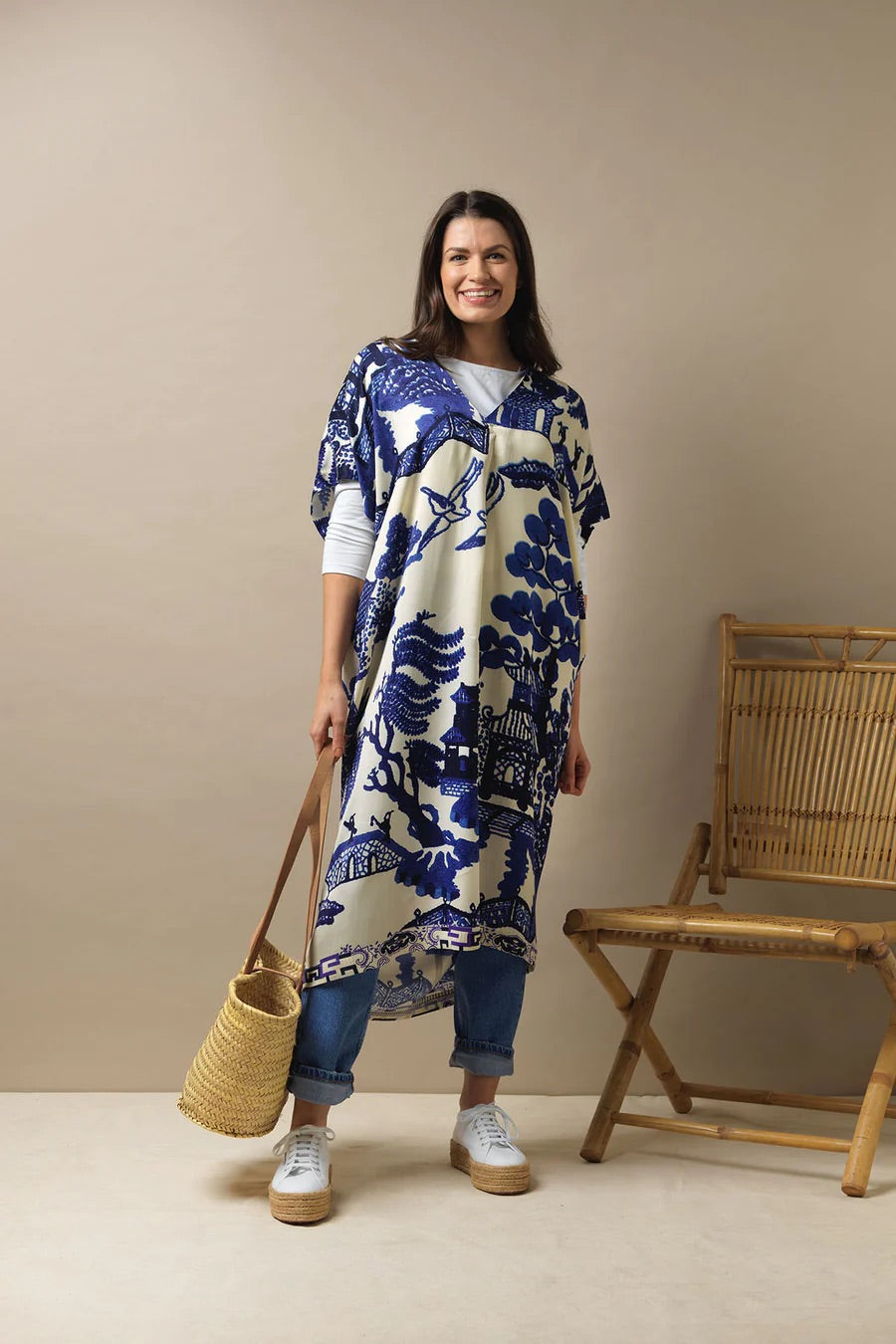 One Hundred Stars - Shift Dress Giant Willow Blue - HAYGEN