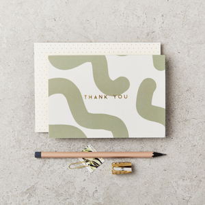 Katie Leamon - Green Mallow Thank you Card - HAYGEN