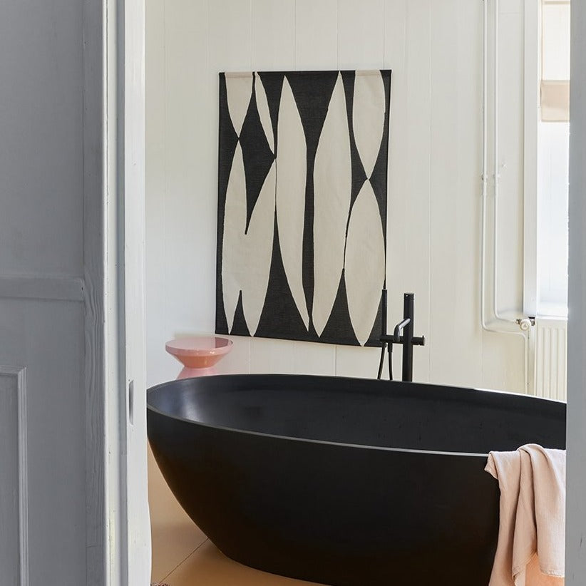 HKliving - Abstract Wall Chart - Black/White - HAYGEN