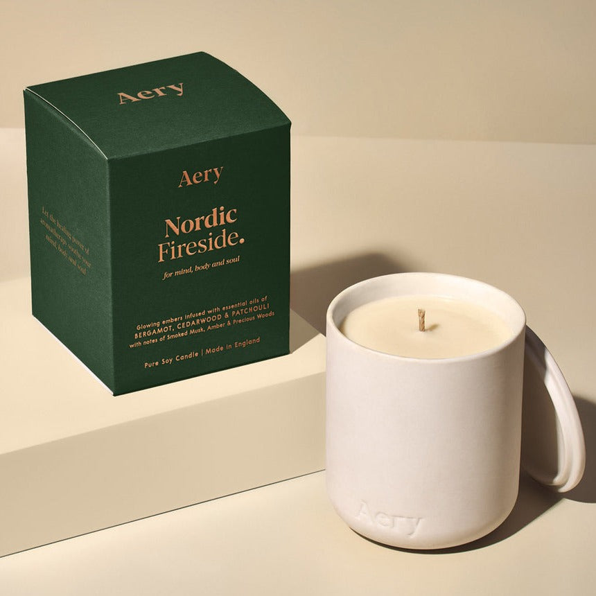 Aery - Nordic Fireside Scented Candle - HAYGEN