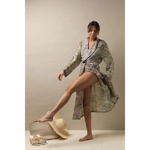 One Hundred Stars - Gown - Marbled Green - HAYGEN