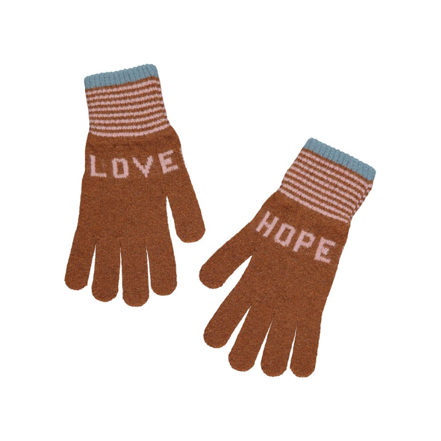 Quinton & Chadwick - LOVE & HOPE Gloves - Chestnut/Pink - HAYGEN