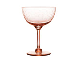The Vintage List - Set of 4 Pink Champagne Glasses with Stars design - HAYGEN