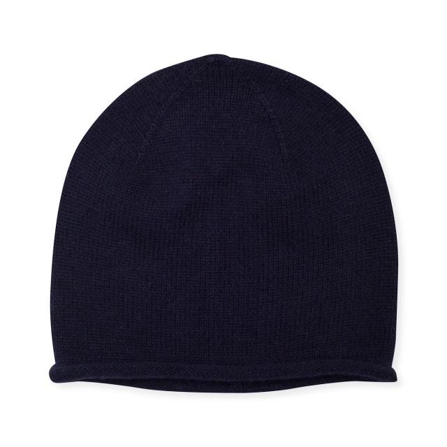 Cashmere Plain Knit Hat - Black - HAYGEN