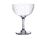 The Vintage List - Set of 6 Champagne Saucers with Stars Design - HAYGEN