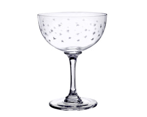 The Vintage List - Set of 6 Champagne Saucers with Stars Design - HAYGEN