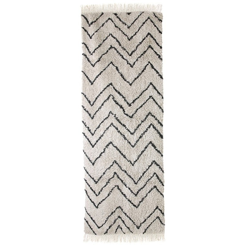 HKliving - Cotton Zigzag Runner (75x220) - HAYGEN
