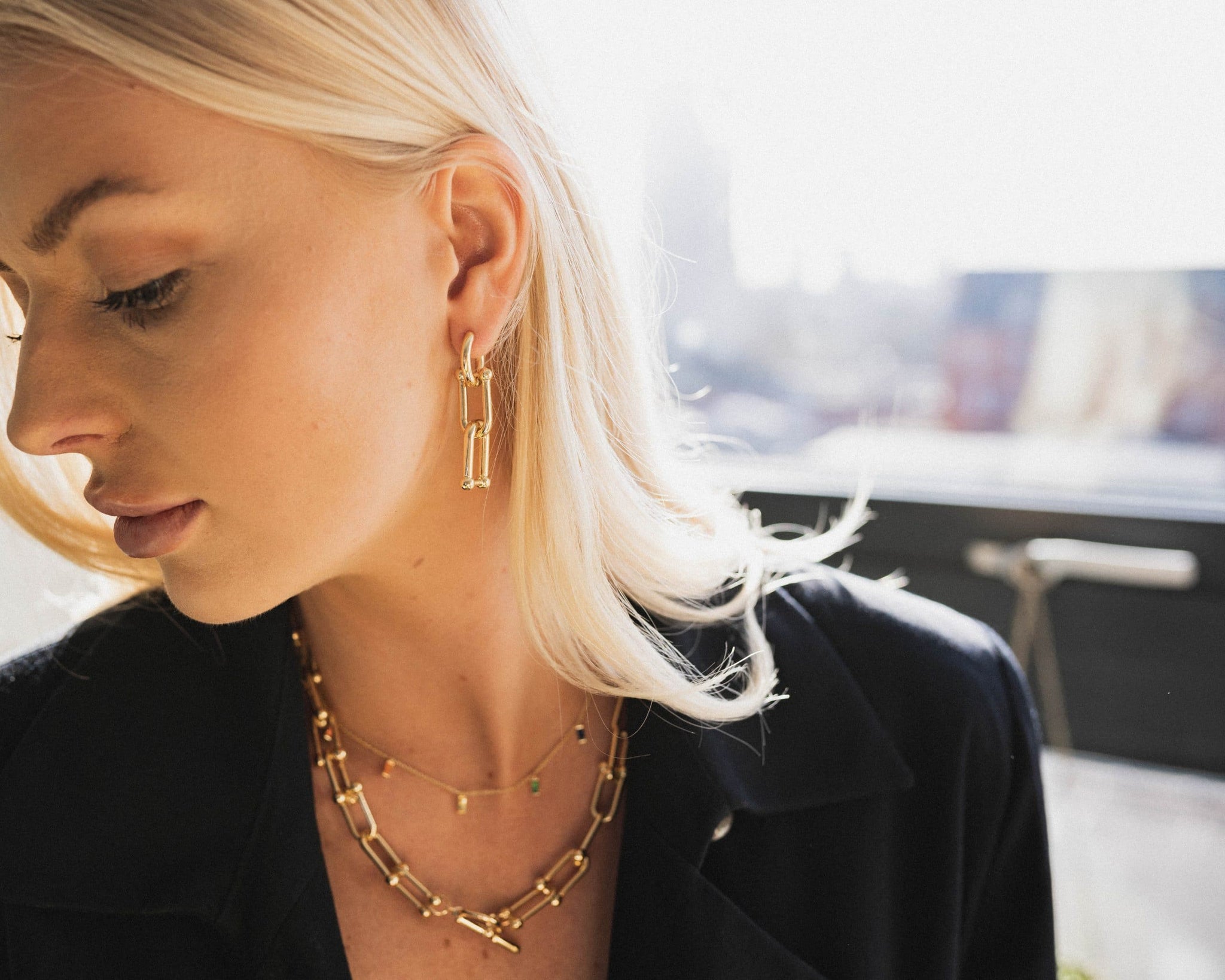 Renata Charm Hoop Earrings - HAYGEN