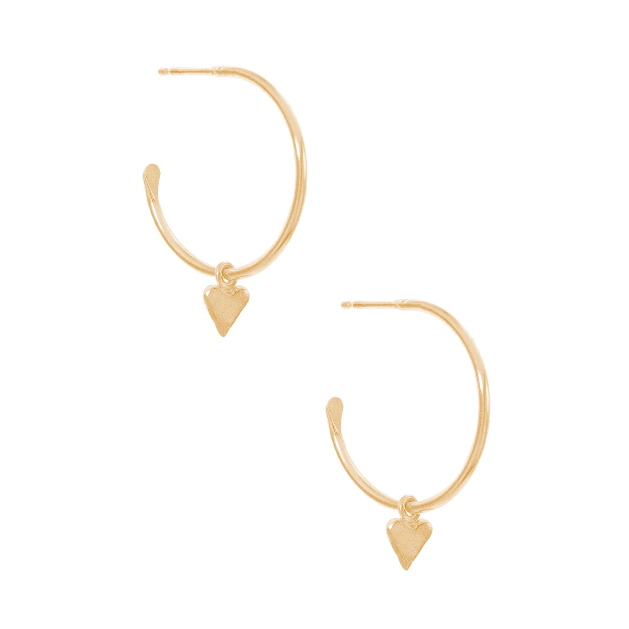 Midi Heart Hoop - Gold - HAYGEN