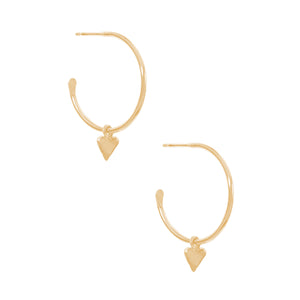 Midi Heart Hoop - Gold - HAYGEN
