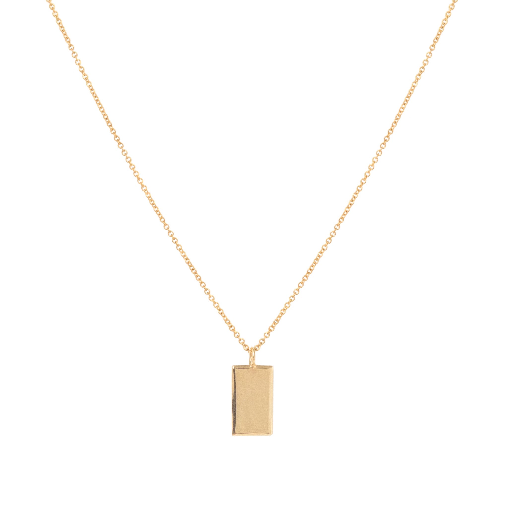 Rectangle Necklace - Gold - HAYGEN